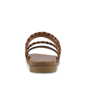 COLETTE SLIDE SANDALS IN FAUX LEATHER