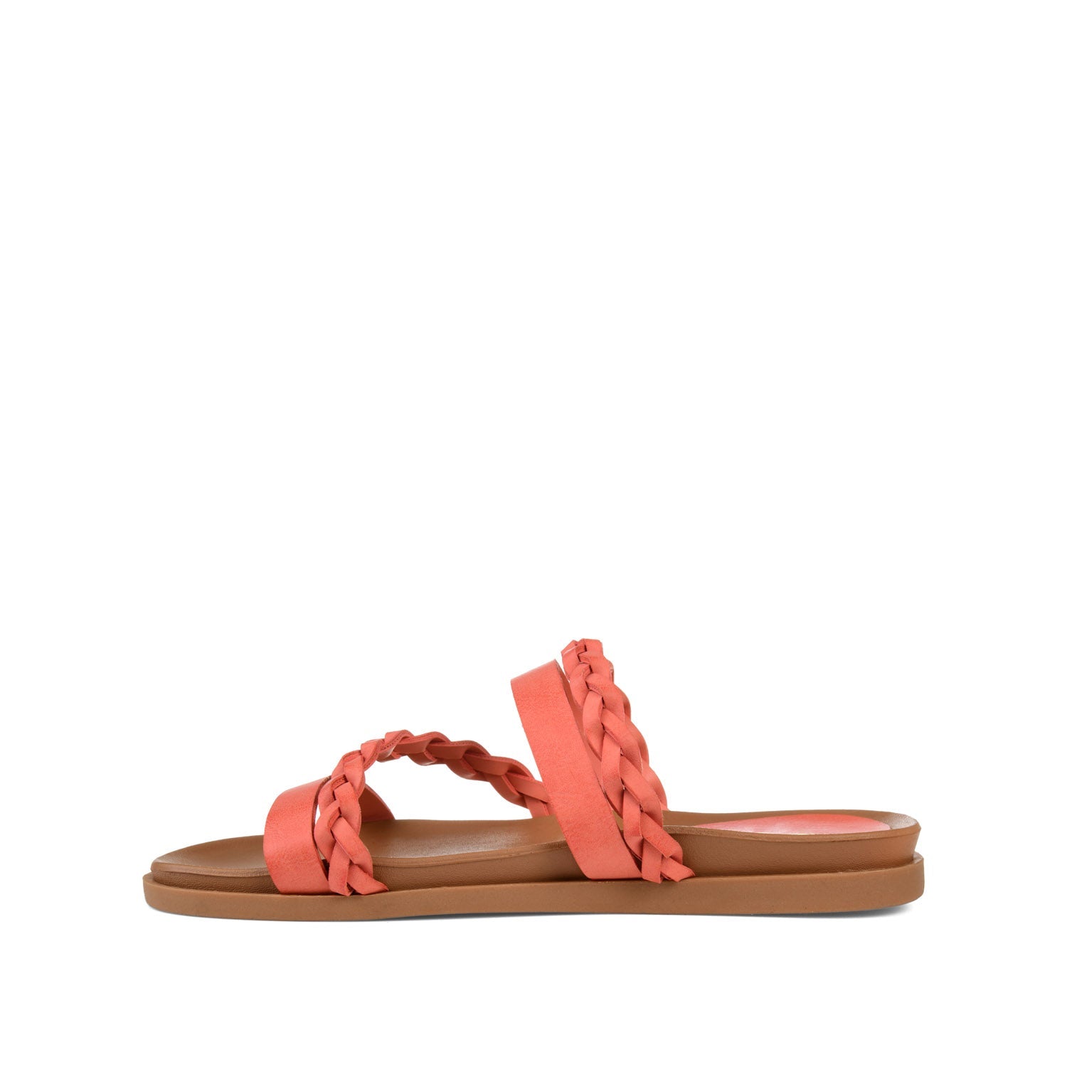 COLETTE SLIDE SANDALS IN WIDE - Coral