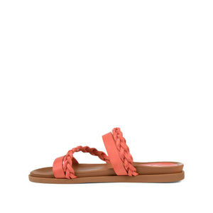 COLETTE SLIDE SANDALS IN WIDE - Coral