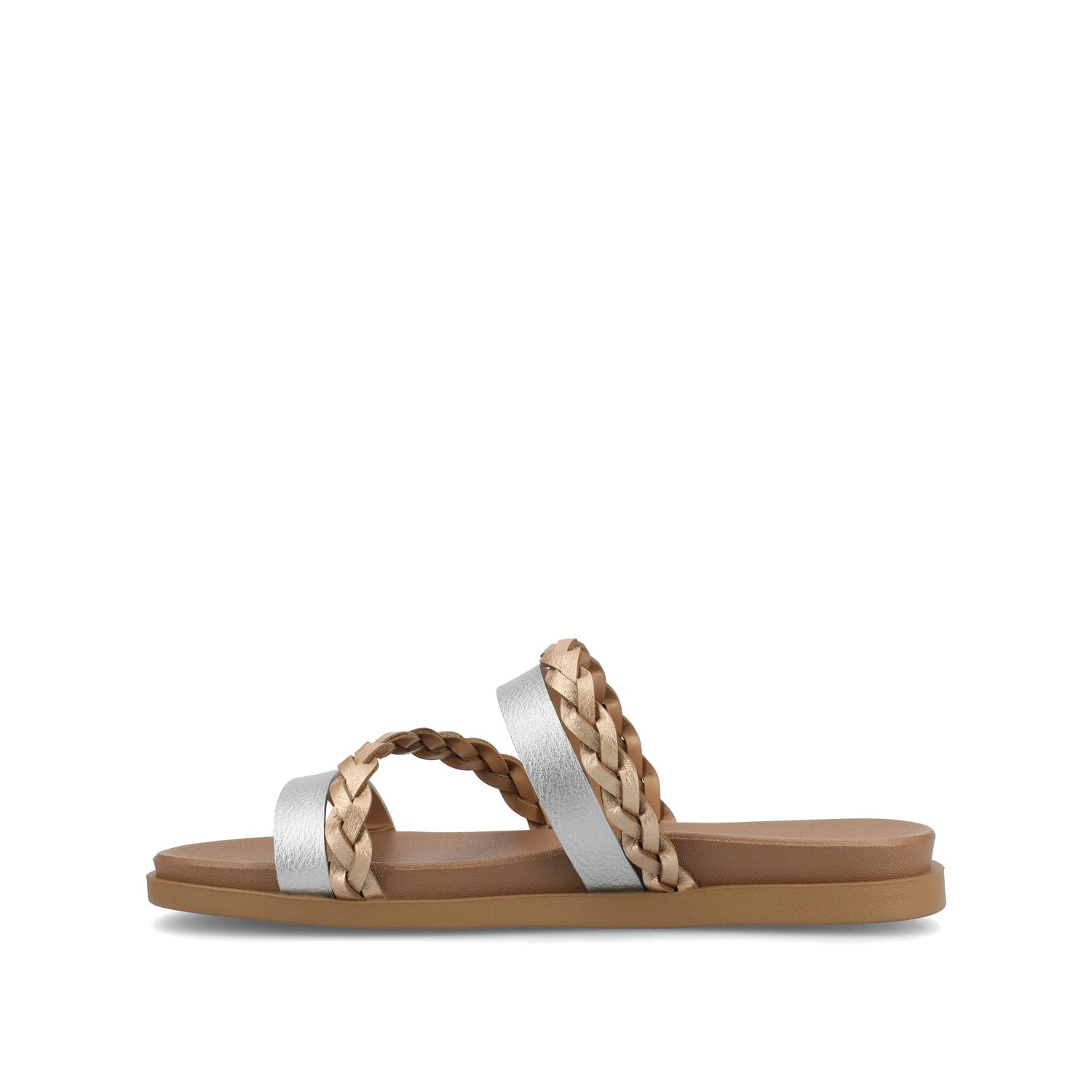 COLETTE SLIDE SANDALS IN WIDE - Silver