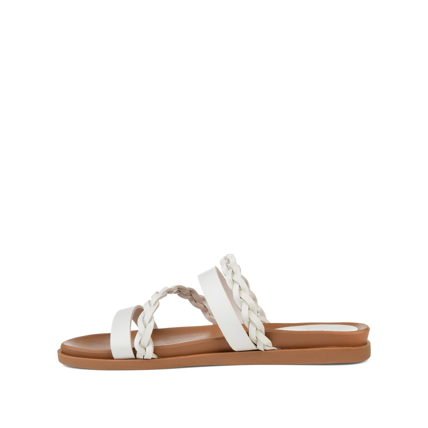 COLETTE SLIDE SANDALS IN WIDE - White