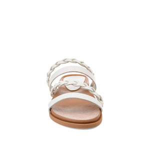 COLETTE SLIDE SANDALS IN WIDE - White