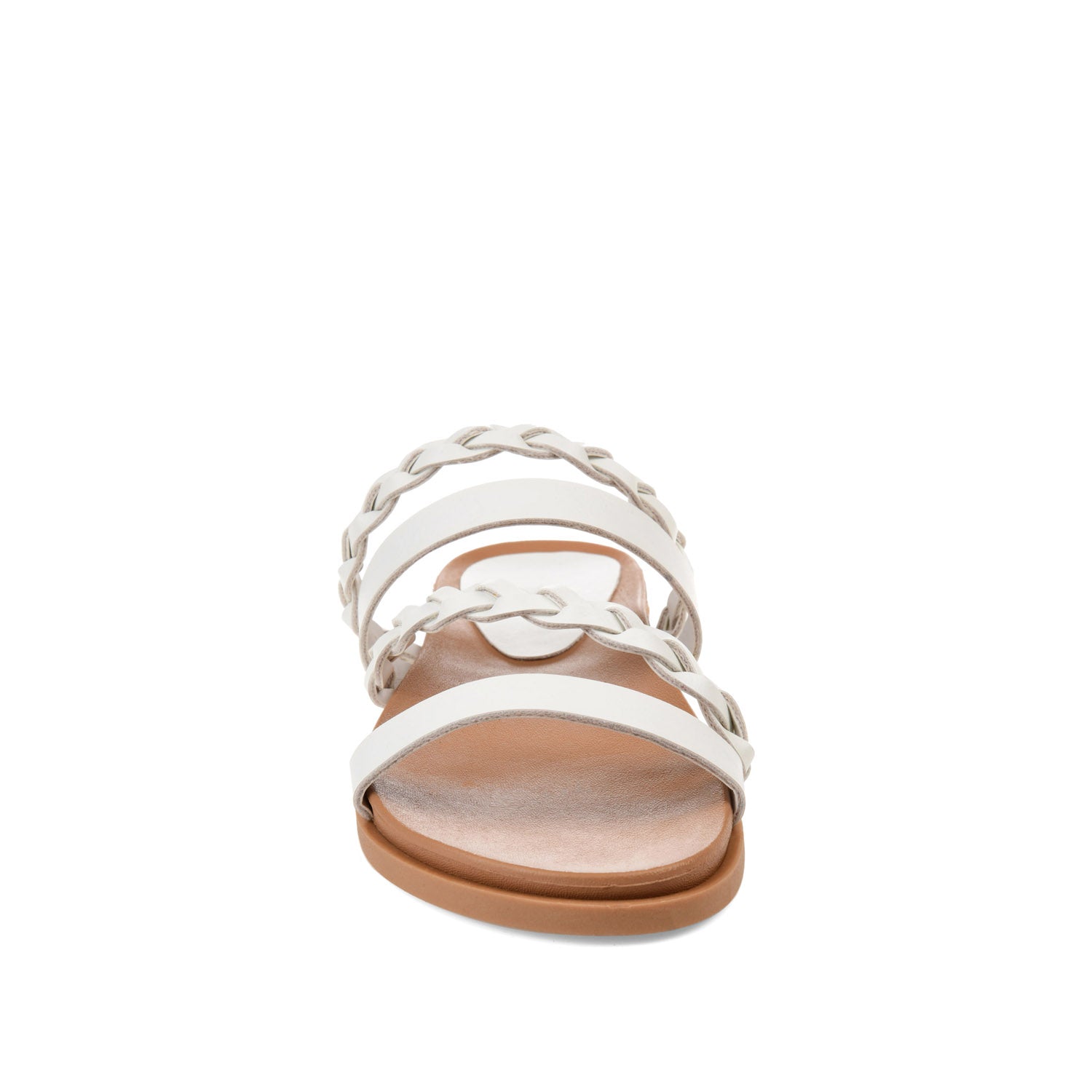 COLETTE SLIDE SANDALS IN VEGAN LEATHER - White