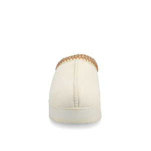CONNWAY SLIPPERS IN FAUX SUEDE - Cream Faux Suede