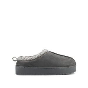 CONNWAY SLIPPERS IN FAUX SUEDE - Dark Grey Faux Suede