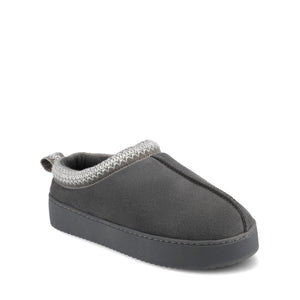 CONNWAY SLIPPERS IN FAUX SUEDE - Dark Grey Faux Suede