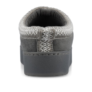 CONNWAY SLIPPERS IN FAUX SUEDE - Dark Grey Faux Suede