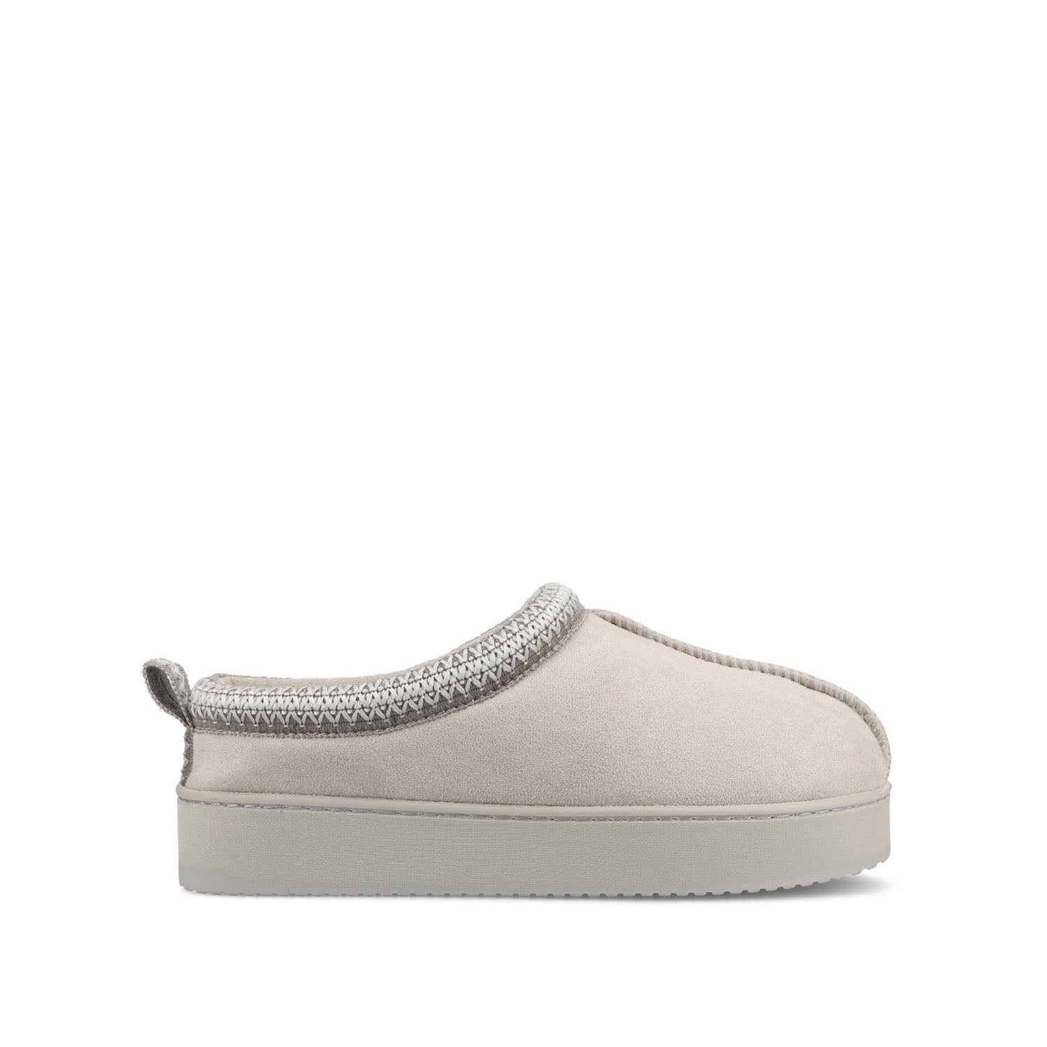 CONNWAY SLIPPERS IN FAUX SUEDE - Grey Faux Suede