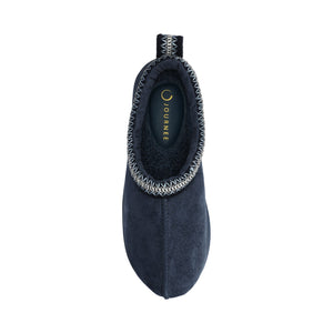 Navy Faux Suede