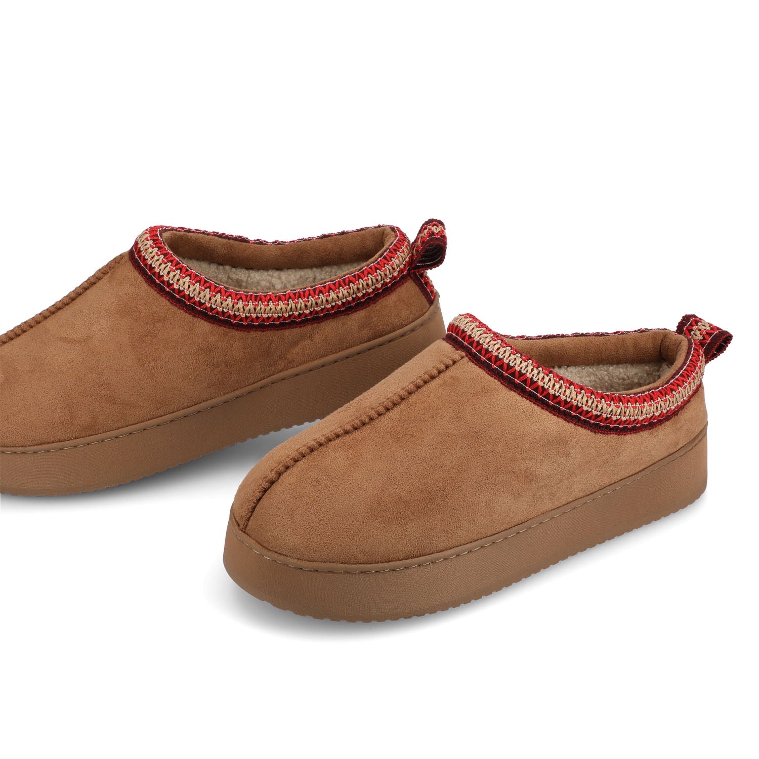 CONNWAY SLIPPERS IN FAUX SUEDE - Tan Faux Suede