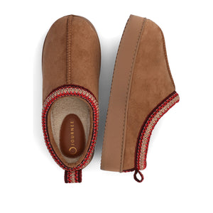 CONNWAY SLIPPERS IN FAUX SUEDE - Tan Faux Suede