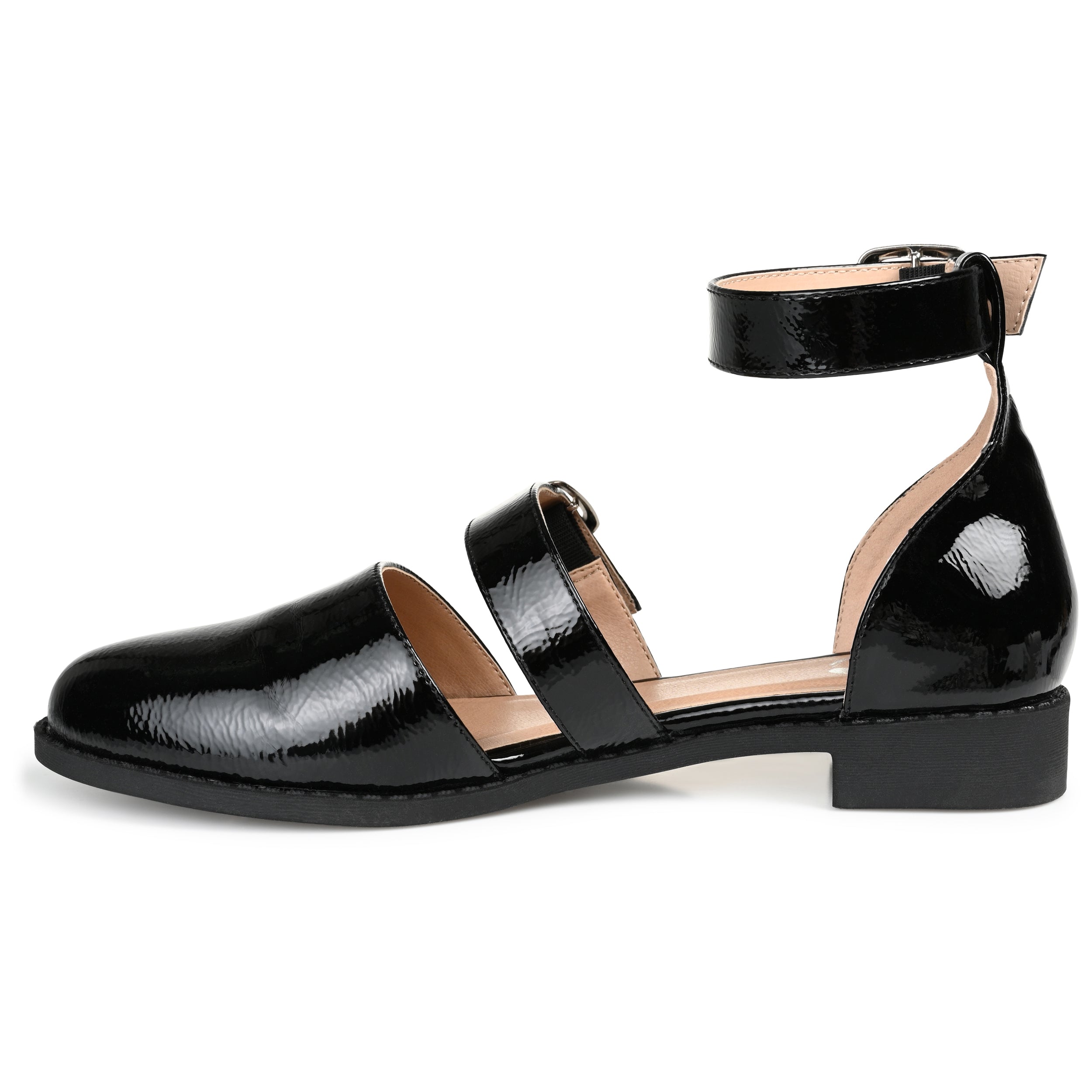 CONSTANCE MARY JANE LOAFER FLATS IN WIDE - Black