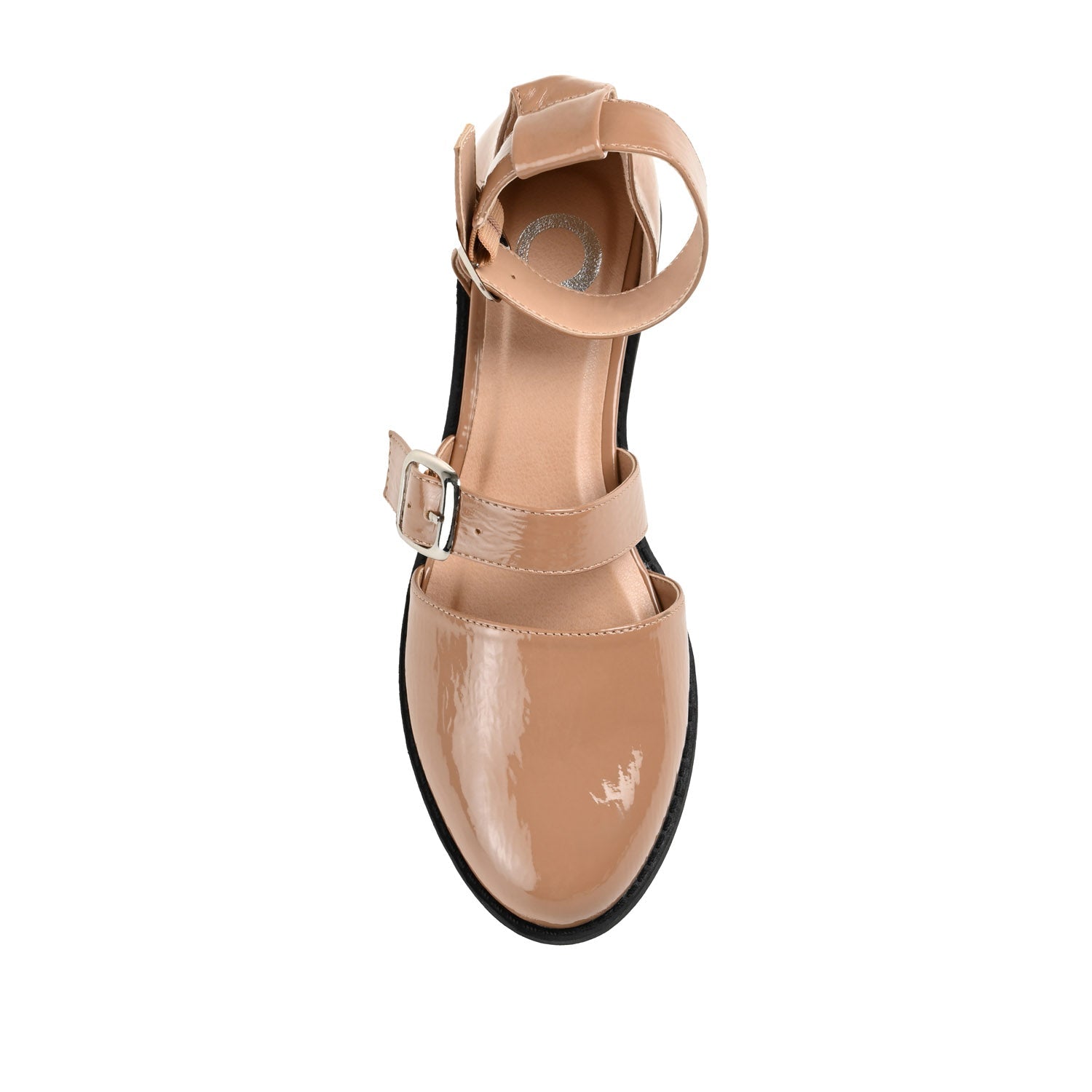 CONSTANCE MARY JANE LOAFER FLAT IN PATENT - Mocha