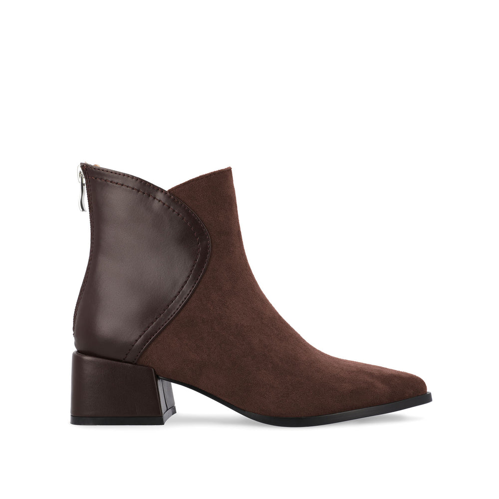 CONSUELLO POINTED TOE BOOTIES IN FAUX LEATHER