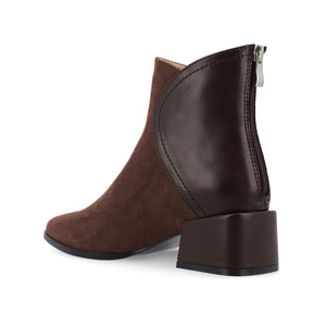 CONSUELLO POINTED TOE BOOTIES IN VEGAN LEATHER - Brown