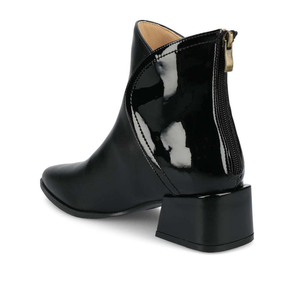 CONSUELLO POINTED TOE BOOTIES IN FAUX LEATHER