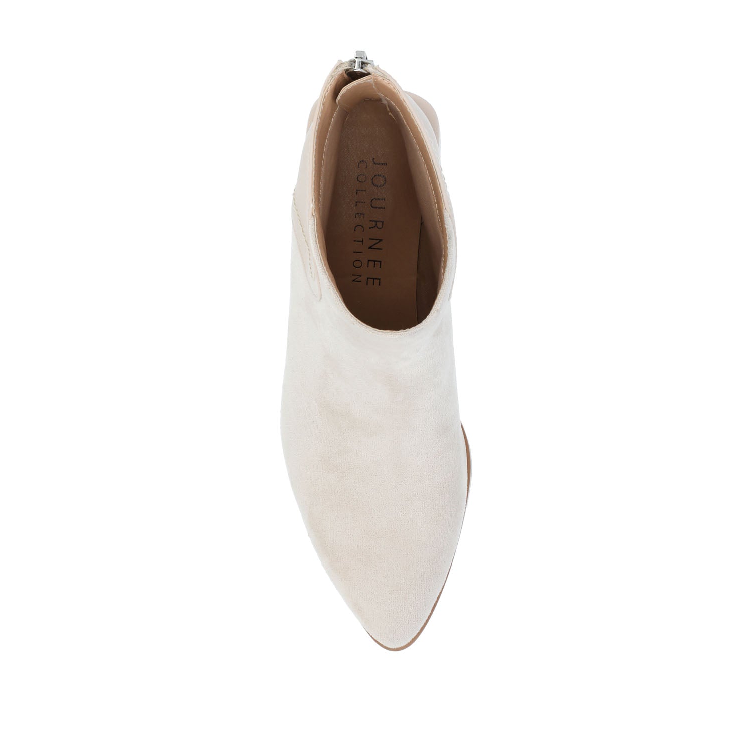CONSUELLO POINTED TOE BOOTIES IN VEGAN LEATHER - Off White