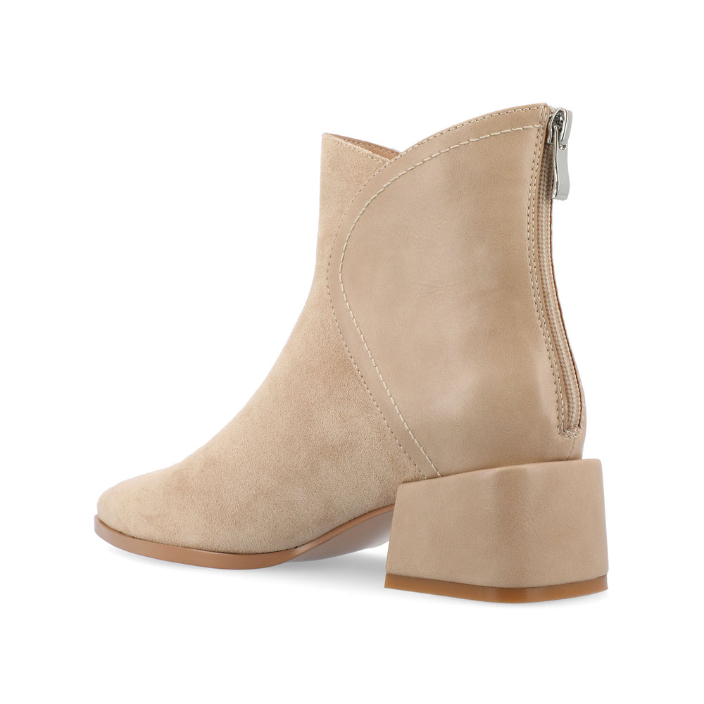 CONSUELLO POINTED TOE BOOTIES IN FAUX LEATHER