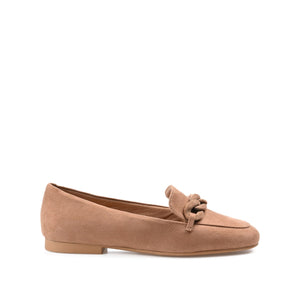 CORDELL LOAFER FLATS IN FAUX SUEDE - Taupe