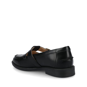CORINA T-STRAP LOAFER - Black