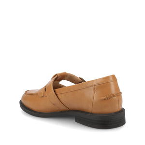 CORINA T-STRAP LOAFER - Tan