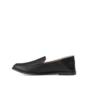 CORINNE LOAFER FLATS IN VEGAN LEATHER - Black