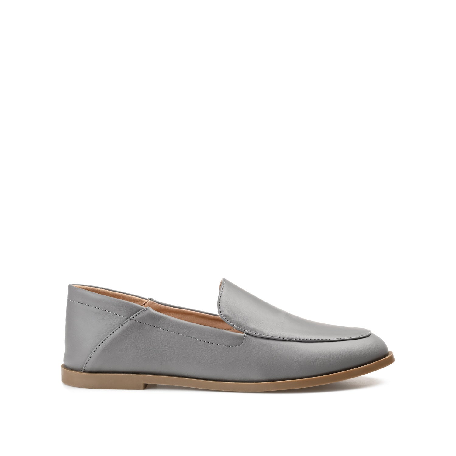 CORINNE LOAFER FLATS IN VEGAN LEATHER - Grey