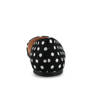 CORTNI D'ORSAY FLATS IN VEGAN LEATHER - Black Dot PU