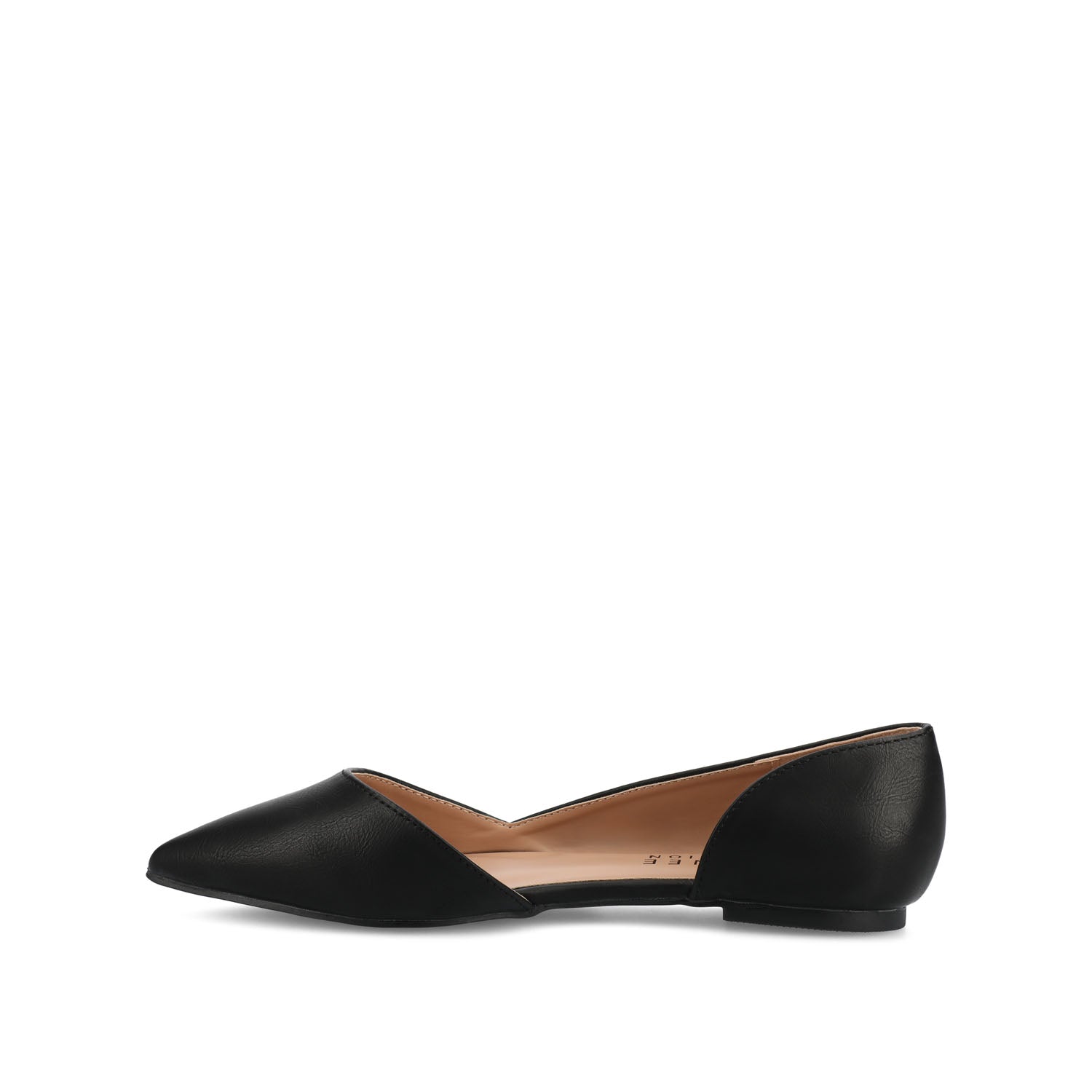 CORTNI D'ORSAY FLATS IN WIDE - Black PU
