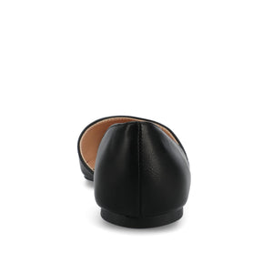 CORTNI D'ORSAY FLATS IN VEGAN LEATHER - Black PU