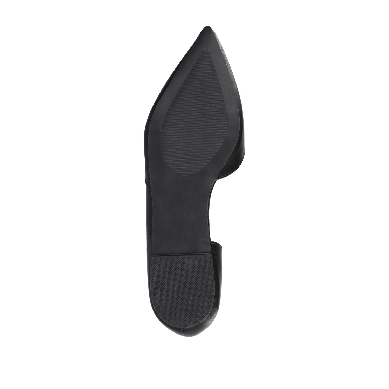 CORTNI D'ORSAY FLATS IN VEGAN LEATHER - Black PU