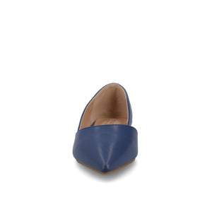 CORTNI D'ORSAY FLATS IN VEGAN LEATHER - Blue PU