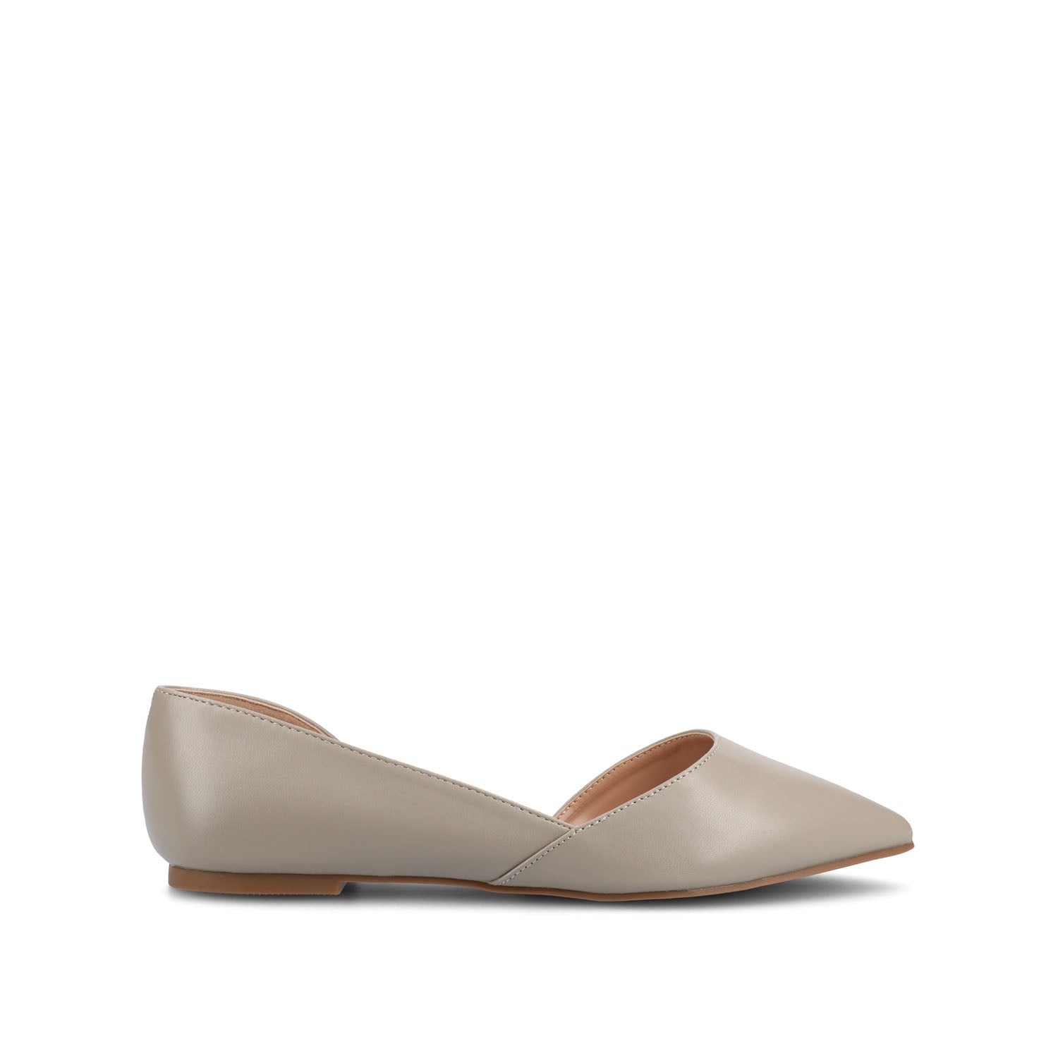 CORTNI D'ORSAY FLATS IN VEGAN LEATHER - Grey PU