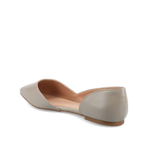 CORTNI D'ORSAY FLATS IN VEGAN LEATHER - Grey PU