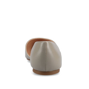 CORTNI D'ORSAY FLATS IN VEGAN LEATHER - Grey PU