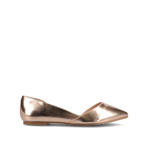 CORTNI D'ORSAY FLATS IN WIDE - Rose Gold PU