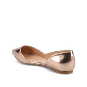 CORTNI D'ORSAY FLATS IN WIDE - Rose Gold PU