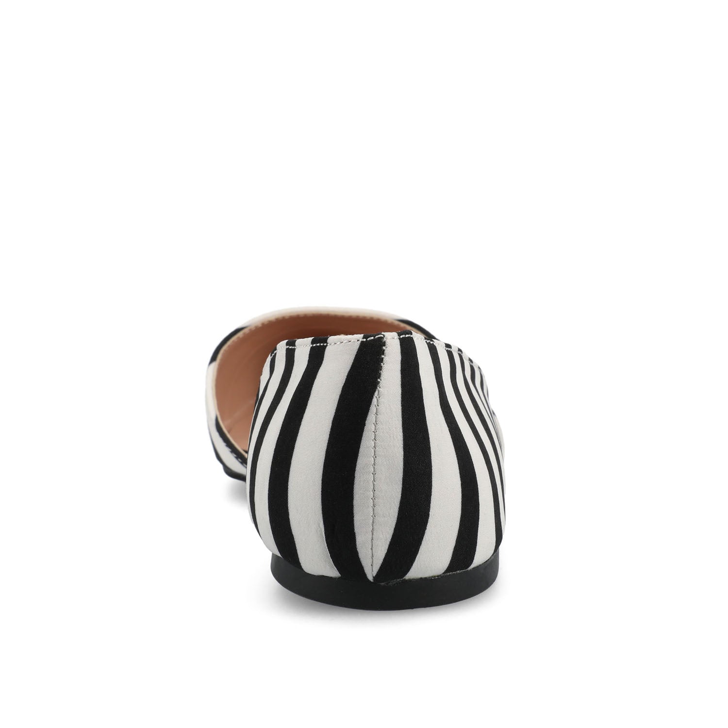 CORTNI D'ORSAY FLATS IN WIDE - Black Stripe PU