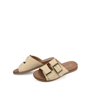 COSETTE FLAT SANDALS - Beige