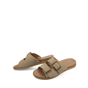 COSETTE FLAT SANDALS - Taupe