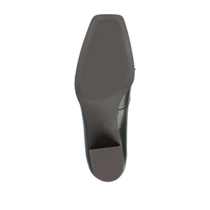 CRAWFORD LOAFER BLOCK HEELS IN VEGAN LEATHER - Olive