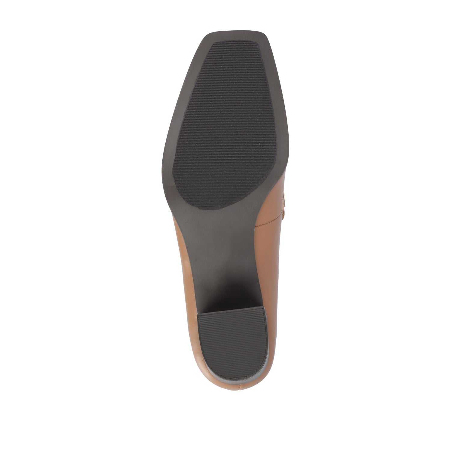 CRAWFORD LOAFER BLOCK HEELS IN VEGAN LEATHER - Taupe