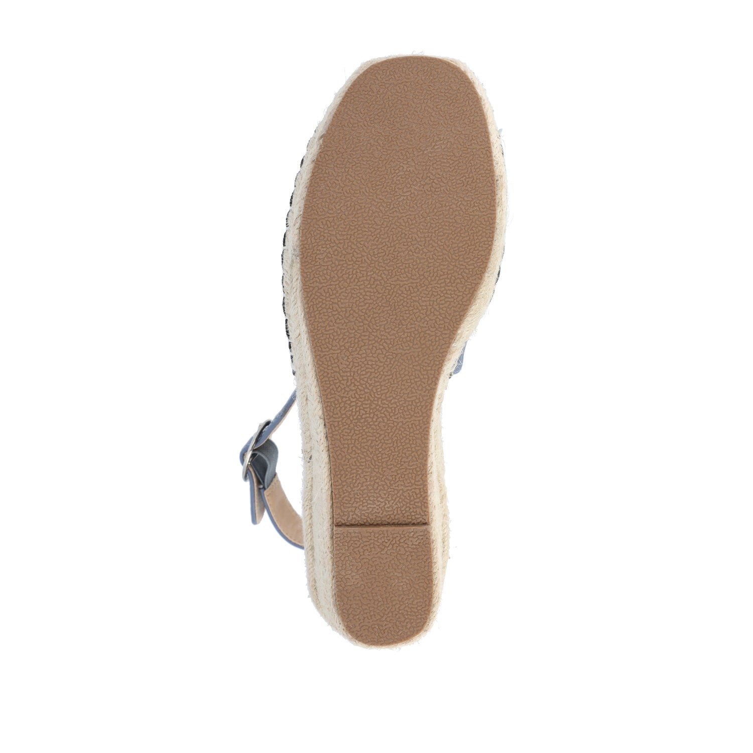 CREW ESPADRILLE WEDGE HEELED SANDALS - Blue PU