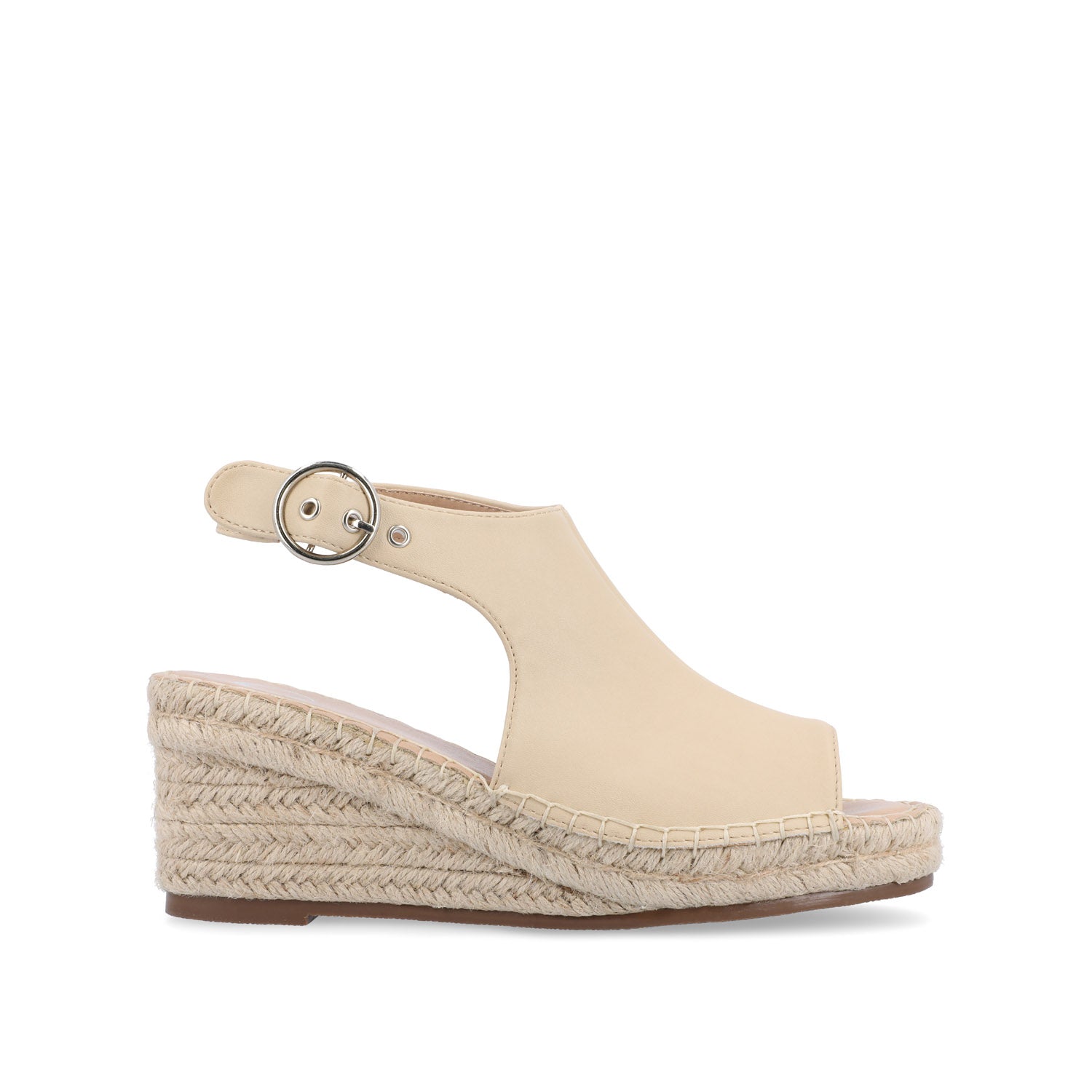 CREW ESPADRILLE WEDGE HEELED SANDALS - Nude PU