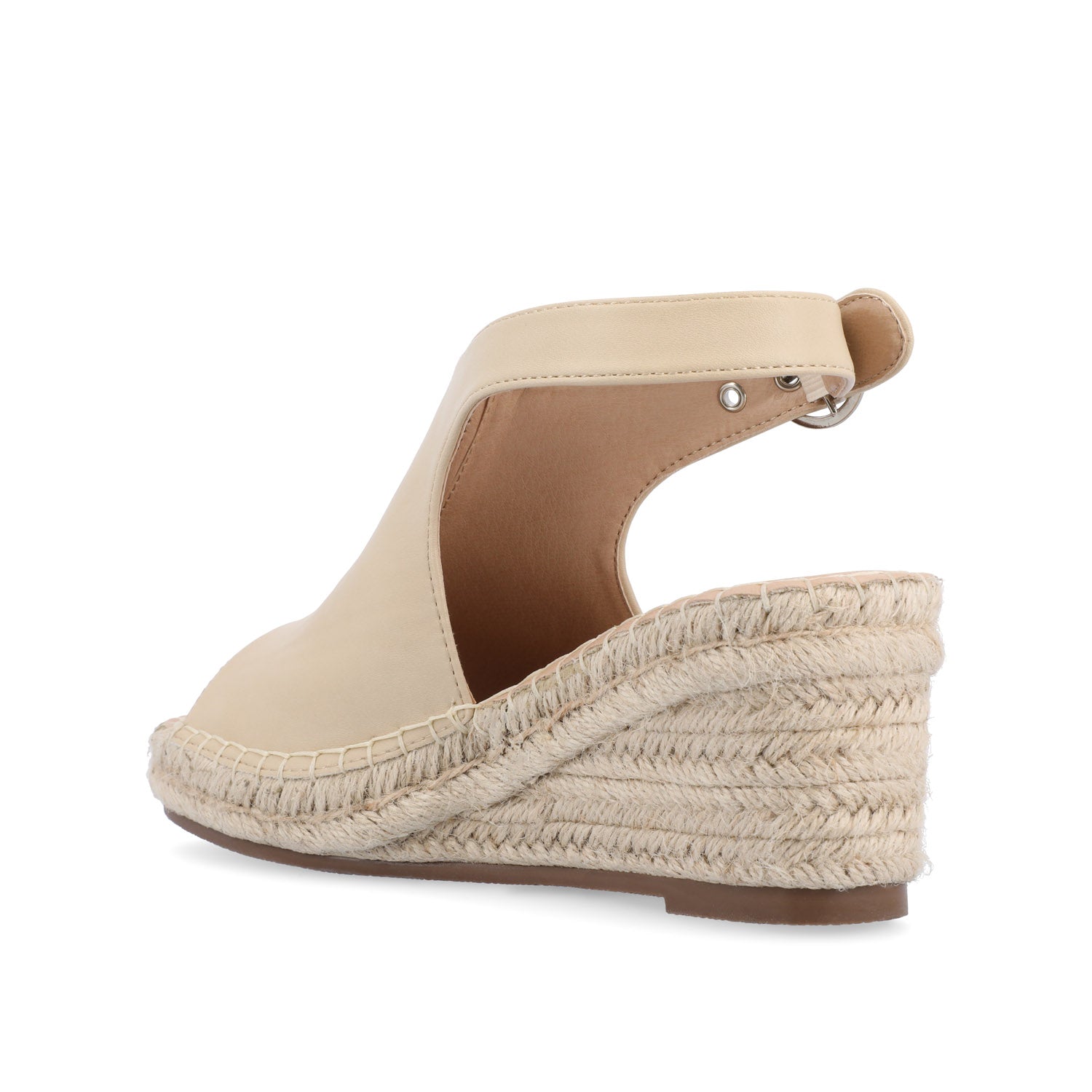 CREW ESPADRILLE WEDGE HEEL SANDALS IN WIDE - Nude PU