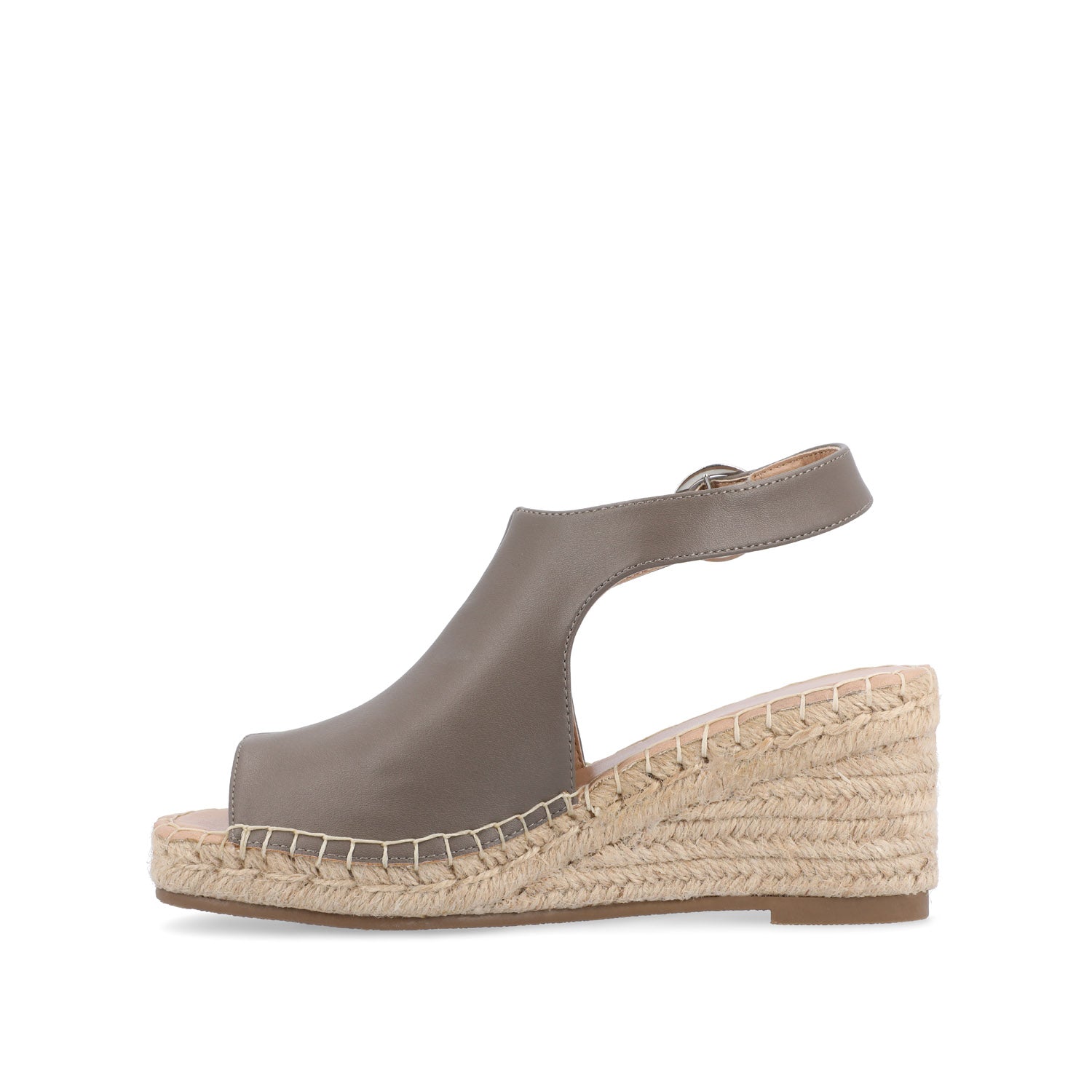 CREW ESPADRILLE WEDGE HEELED SANDALS - Taupe PU