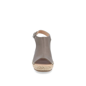 CREW ESPADRILLE WEDGE HEEL SANDALS IN WIDE - Taupe PU