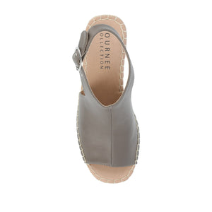 CREW ESPADRILLE WEDGE HEEL SANDALS IN WIDE - Taupe PU