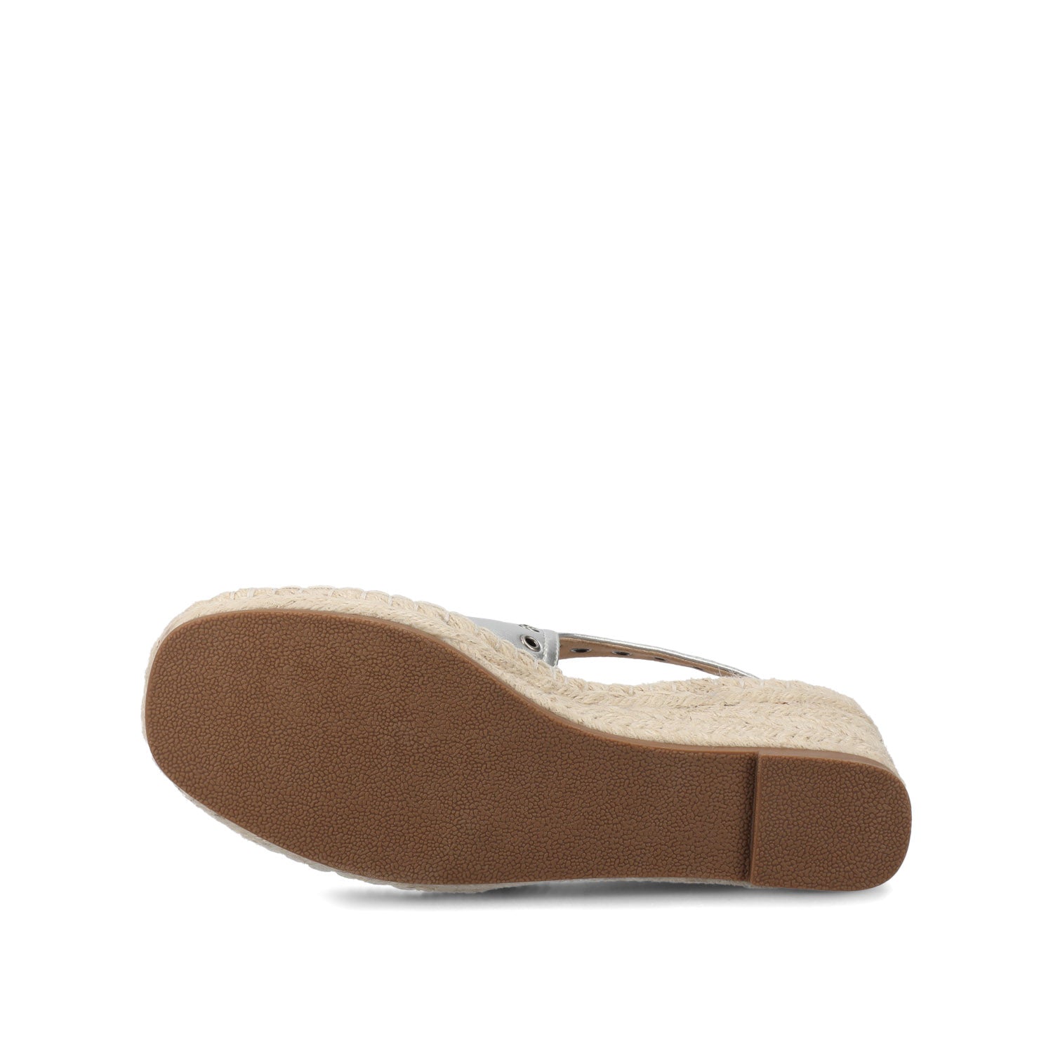 CRISIE ESPADRILLE WEDGE HEELED SANDALS - Silver PU