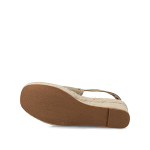 CRISIE ESPADRILLE WEDGE HEELED SANDALS - Taupe Suede